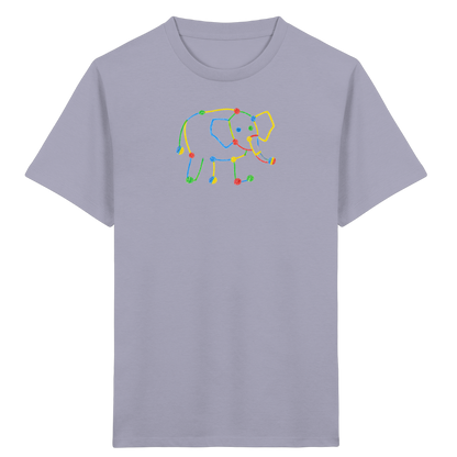 Farbpunkt Elefant Kinderzeichnung - Kinder Bio T-Shirt