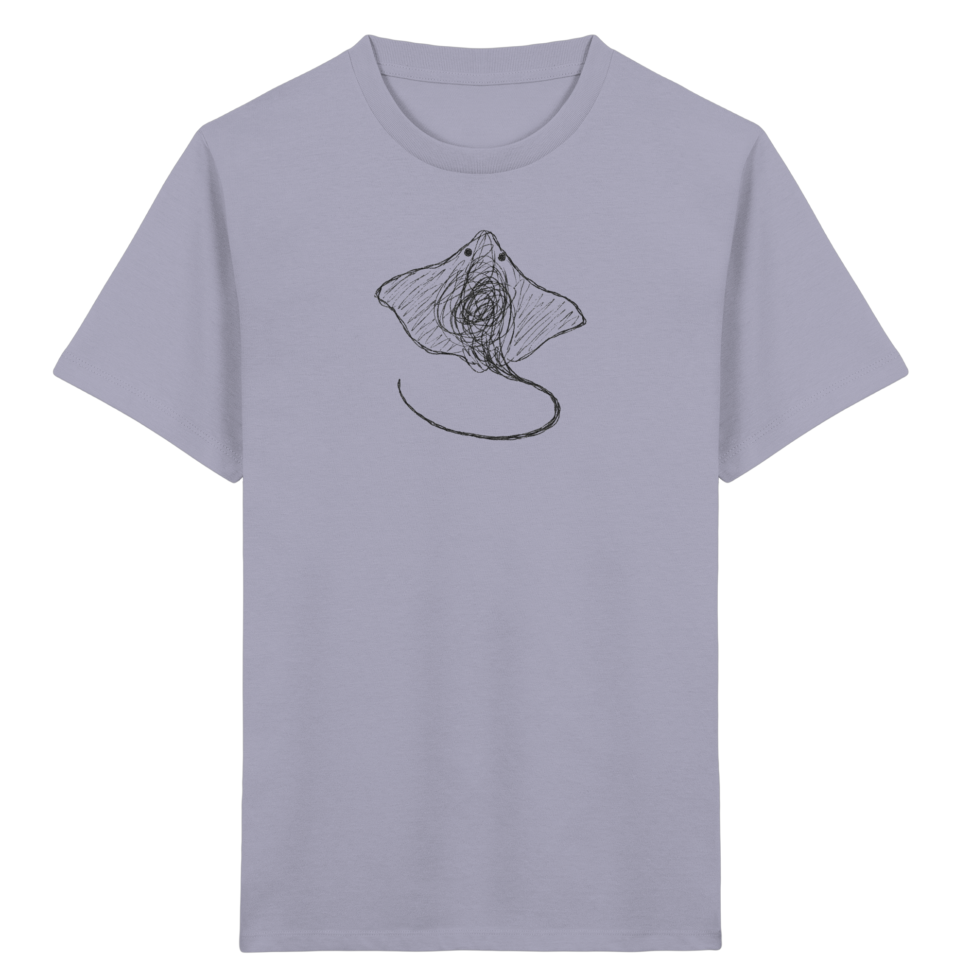 Kinder T-Shirt – Rochen von oben gezeichnet
