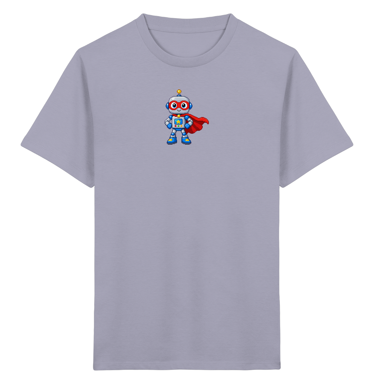 Pixel-Roboter Superhelden-Shirt: Freundliches Design - Kinder T-Shirt