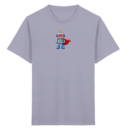 Pixel-Roboter Superhelden-Shirt: Freundliches Design - Kinder Bio T-Shirt
