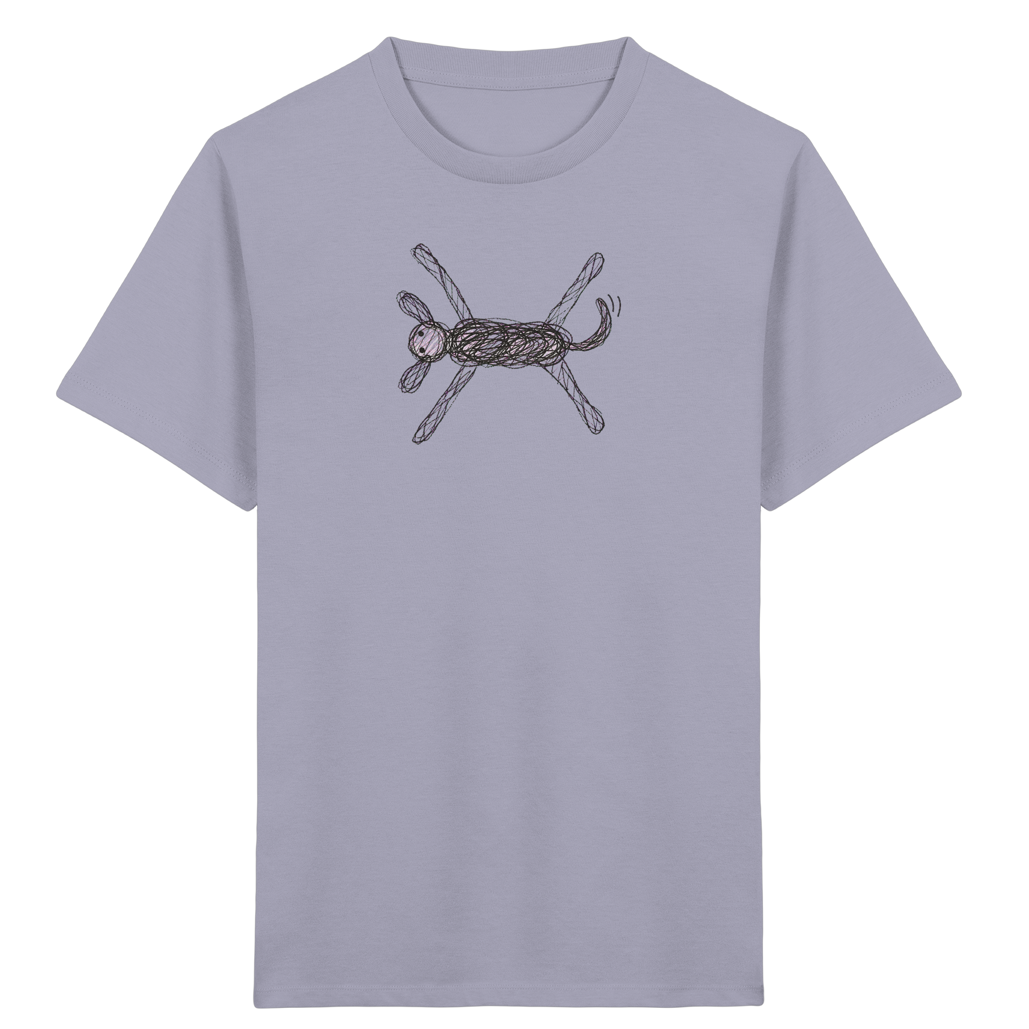 Kinder T-Shirt – Hund von oben gezeichnet