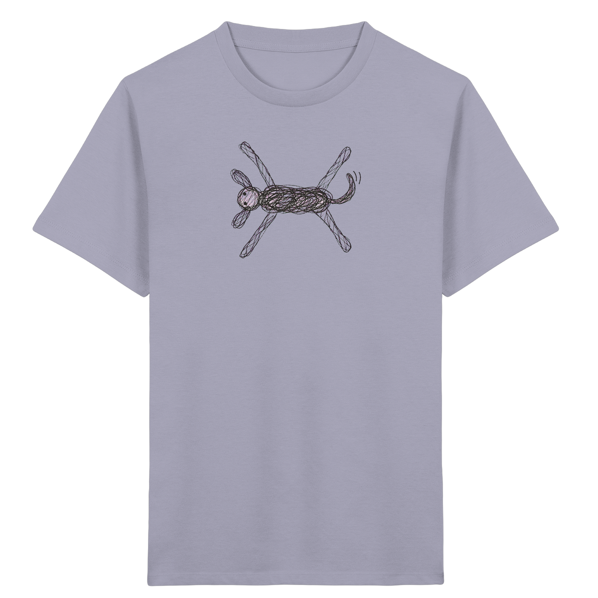 Hund von oben gezeichnet - Kinder Bio T-Shirt