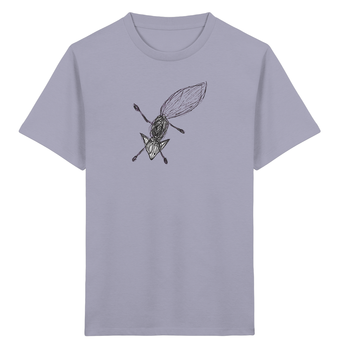 Fuchs von oben gezeichnet - Kinder Bio T-Shirt