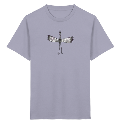 Storch von oben gezeichnet - Kinder Bio T-Shirt