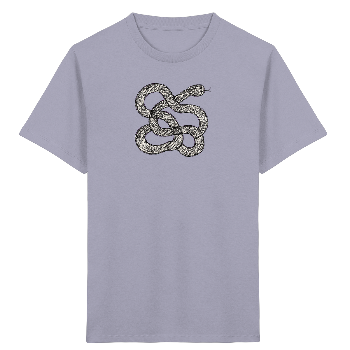 Schlange von oben gezeichnet - Kinder Bio T-Shirt