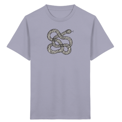 Schlange von oben gezeichnet - Kinder Bio T-Shirt