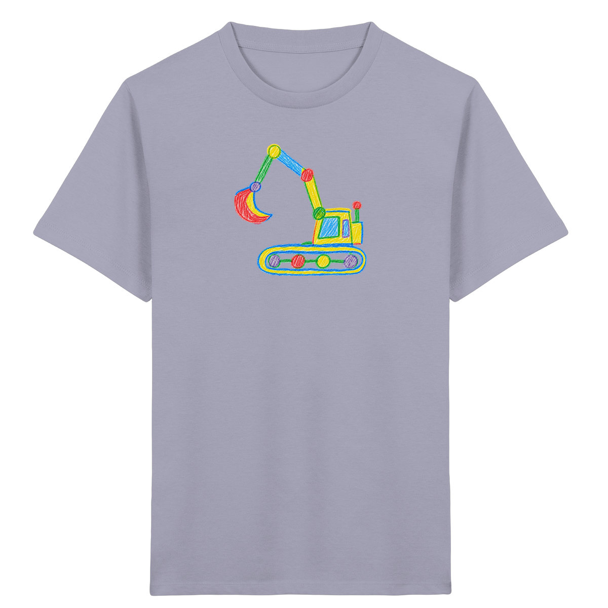 Bunter Punkt Bagger - Kinder Bio T-Shirt