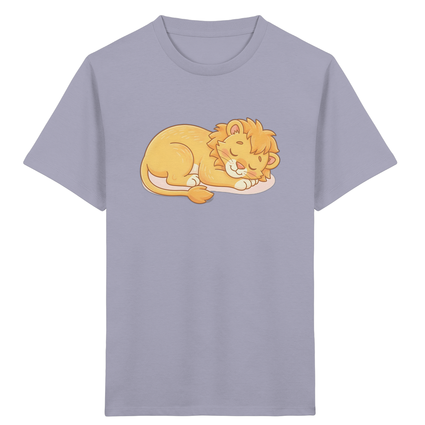 Kinder T-Shirt Schlafender Loewe - Lavender