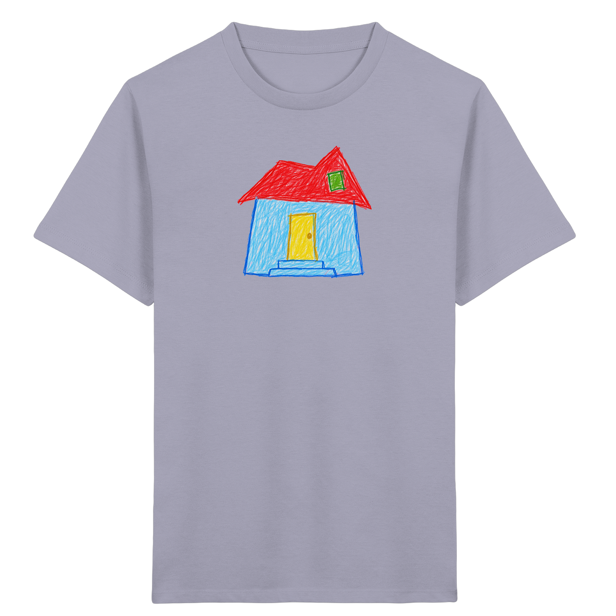 Rotes Knickdachhaus für Kinder - Kinder Bio T-Shirt