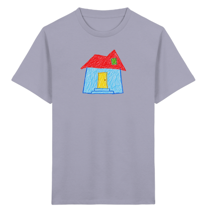 Rotes Knickdachhaus für Kinder - Kinder Bio T-Shirt
