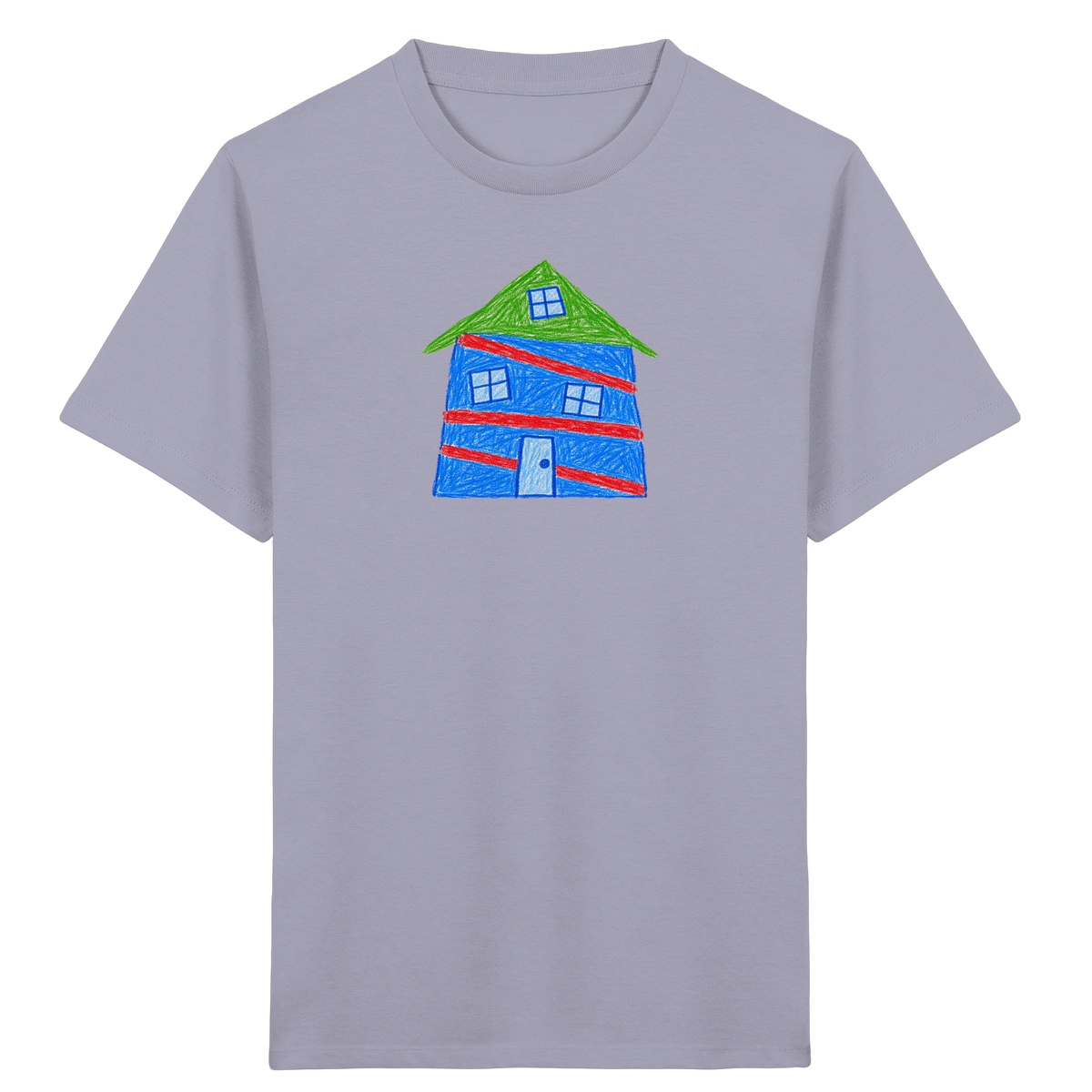 Blaues Balkenhaus Kinder T-Shirt - Kinder Bio T-Shirt