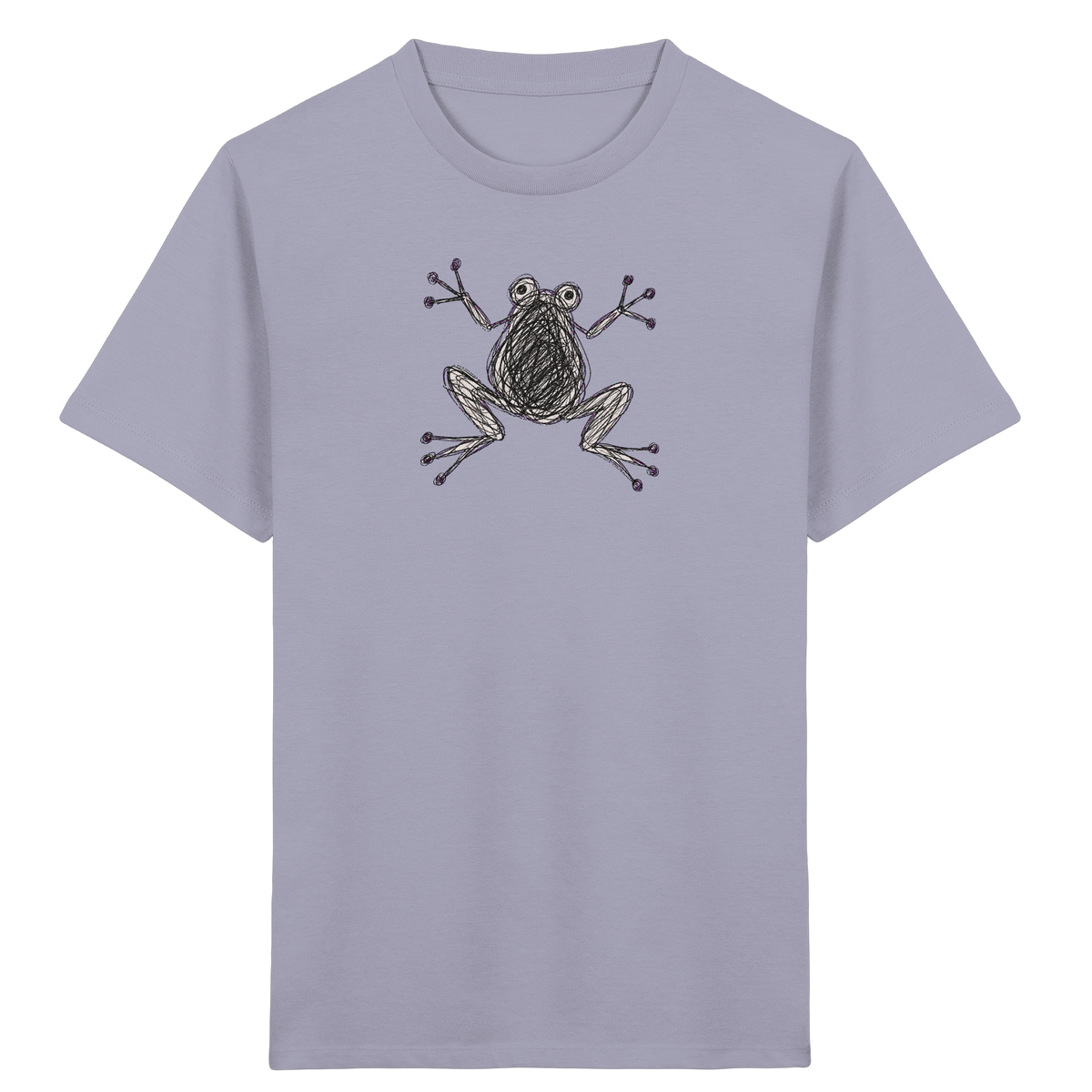 Frosch von oben Kinderzeichnung - Kinder Bio T-Shirt