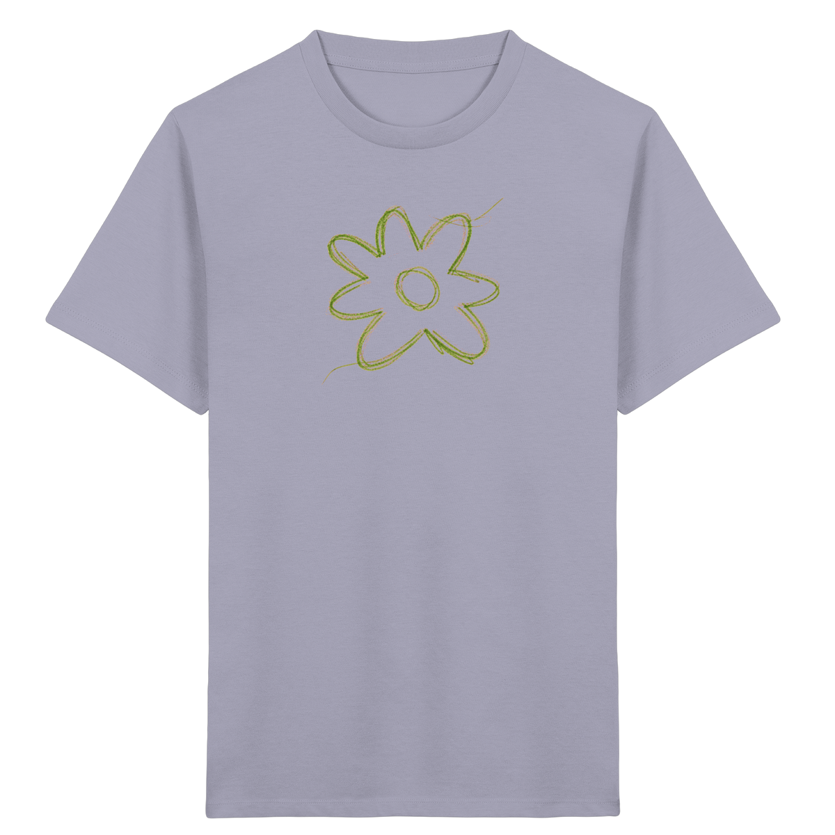 Grüne Zackenblume Kinder Shirt - Kinder Bio T-Shirt