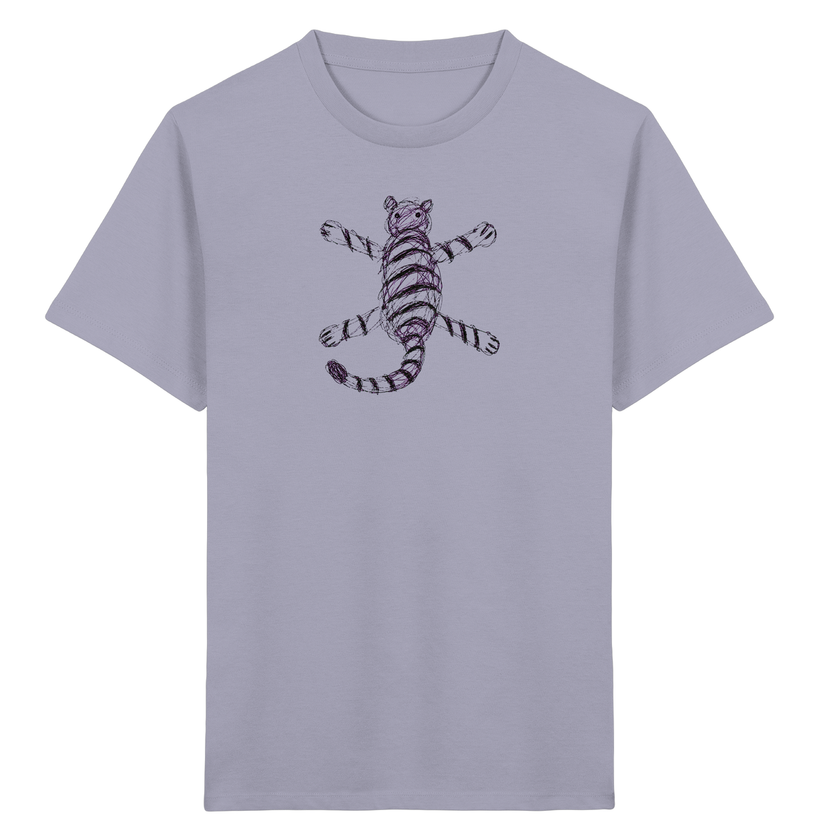 Tiger von oben gezeichnet - Kinder Bio T-Shirt