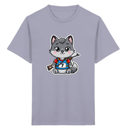 Wolf im Sporttrikot – Kinder Bio-T-Shirt