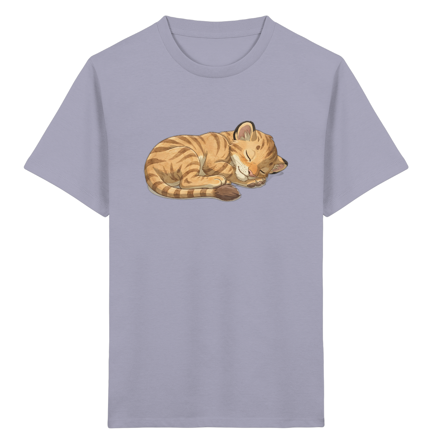 Schlafende Katze: Kuscheliges T-Shirt für Kinder - Kinder Bio T-Shirt