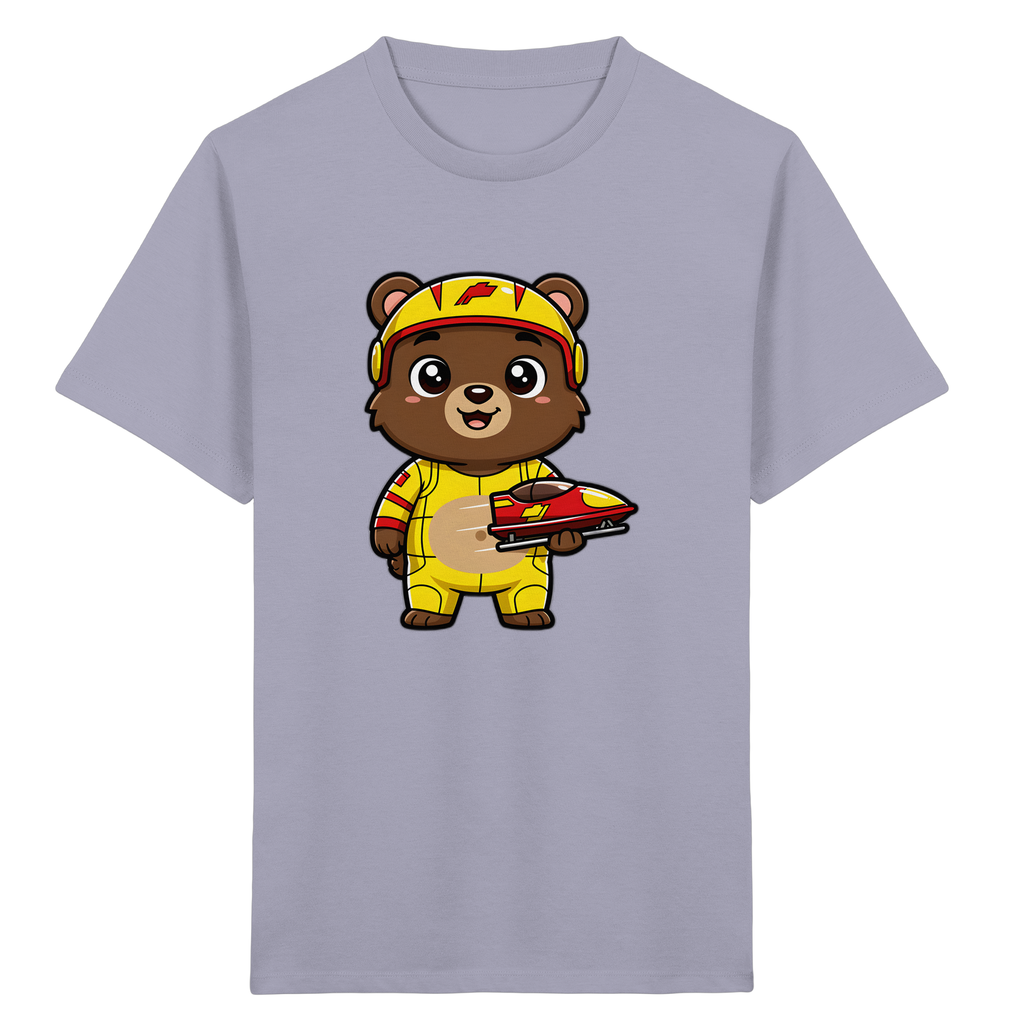 Bär im Rennanzug Kinder-T-Shirt