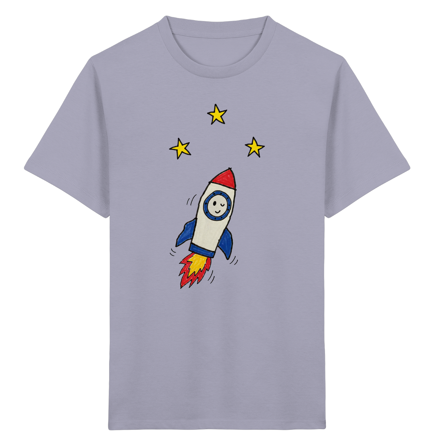 Fröhliches Raketen T-Shirt für Abenteurer - Kinder Bio T-Shirt
