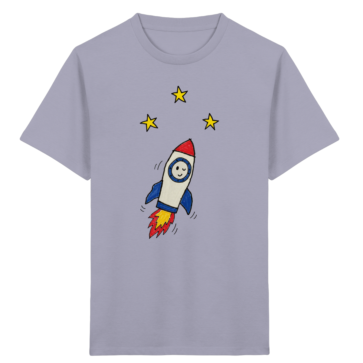 Fröhliches Raketen T-Shirt für Abenteurer - Kinder Bio T-Shirt