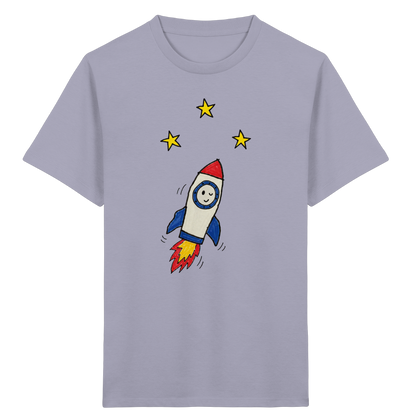 Fröhliches Raketen T-Shirt für Abenteurer - Kinder Bio T-Shirt