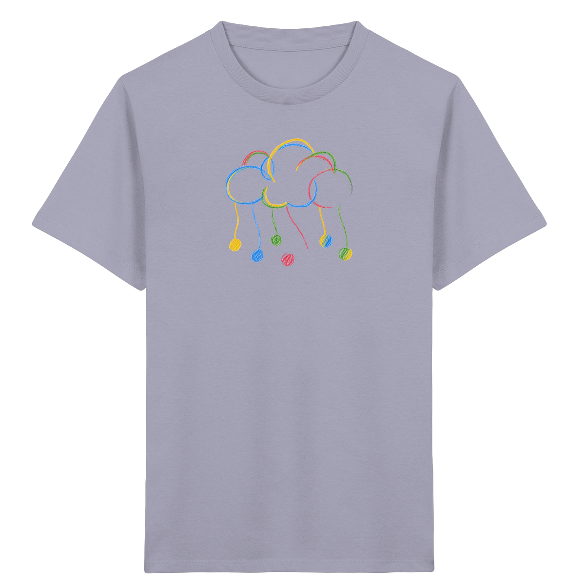 Bunte Farbpunkt Wolke - Kinder Bio T-Shirt