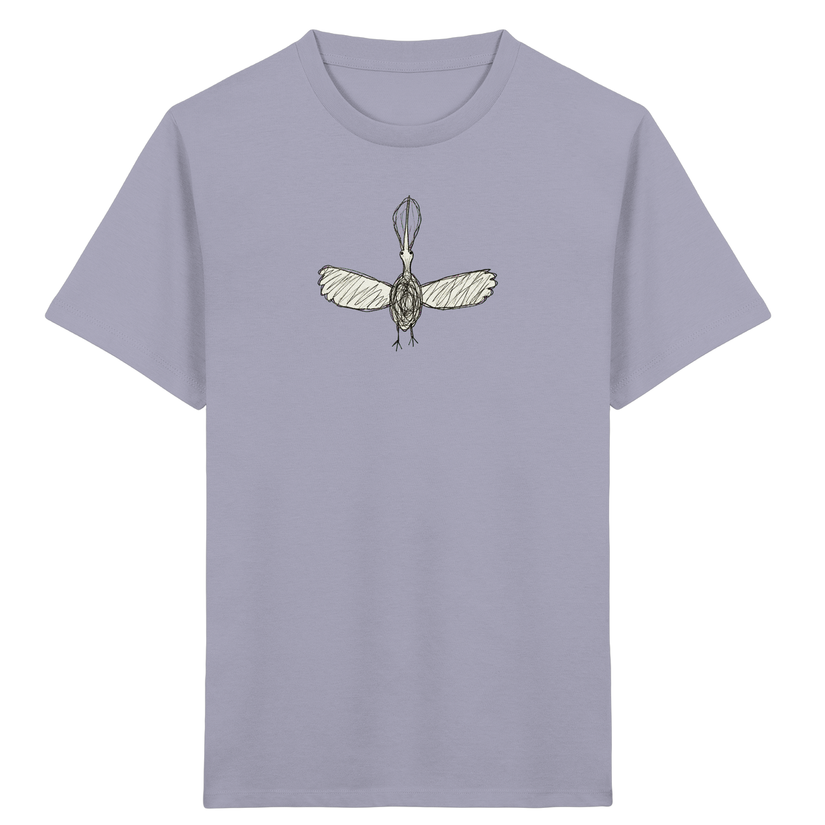 Pelikan von oben gezeichnet - Kinder Bio T-Shirt