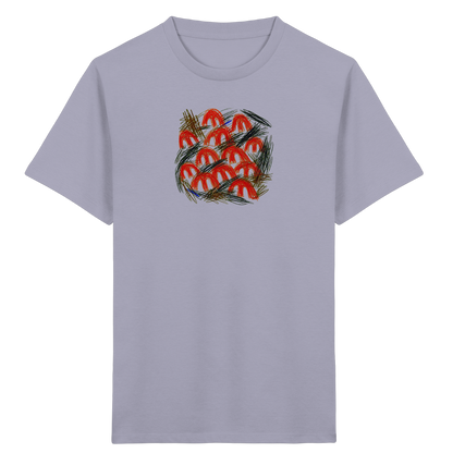 Lavender Kinder Bio T-Shirt mit Pilz-Motiv im Kritzelstil