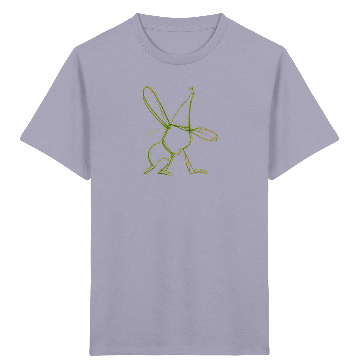 Moosgrüner Wackelhase mit Schultüte - Kinder Bio T-Shirt