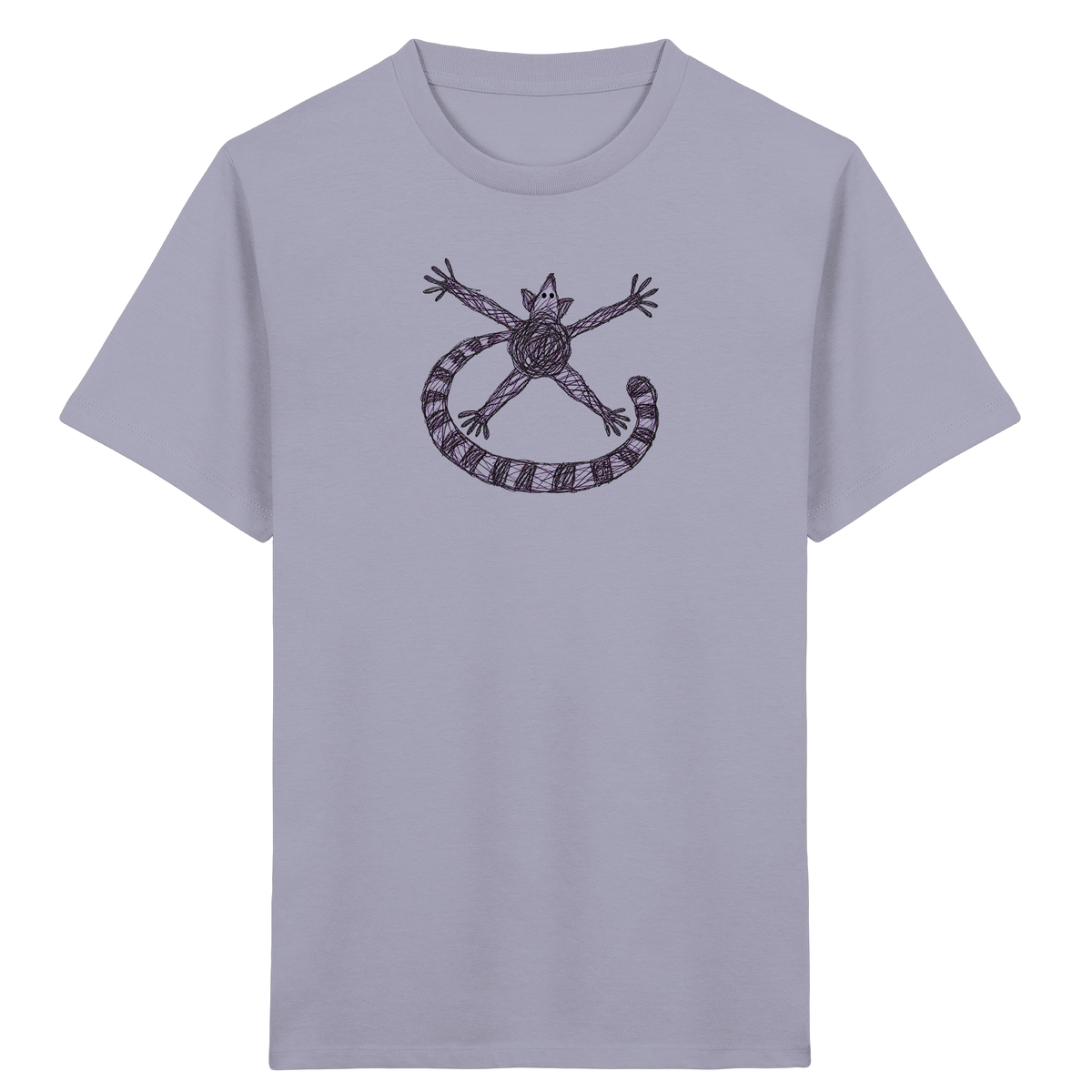 Lemur von oben gezeichnet - Kinder Bio T-Shirt