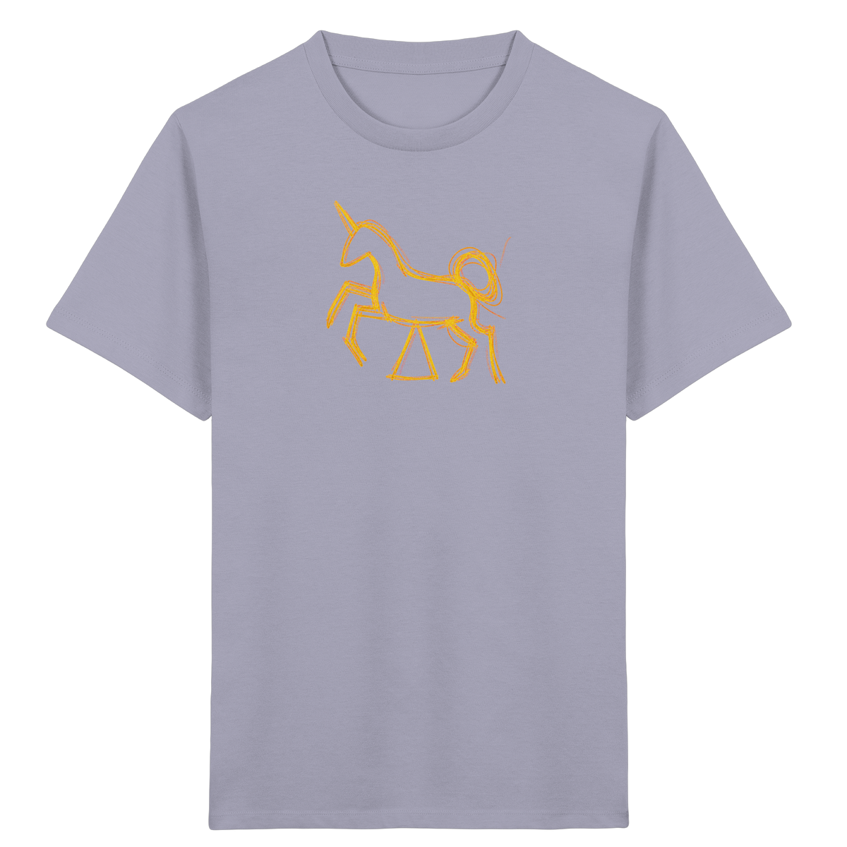 Currygelbes Einhorn zur Einschulung - Kinder Bio T-Shirt