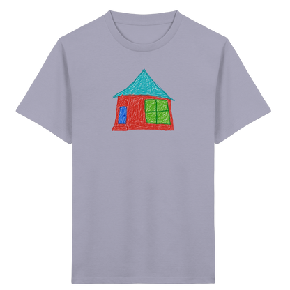 Rotes Haus mit Türkisdach - Kinder Bio T-Shirt