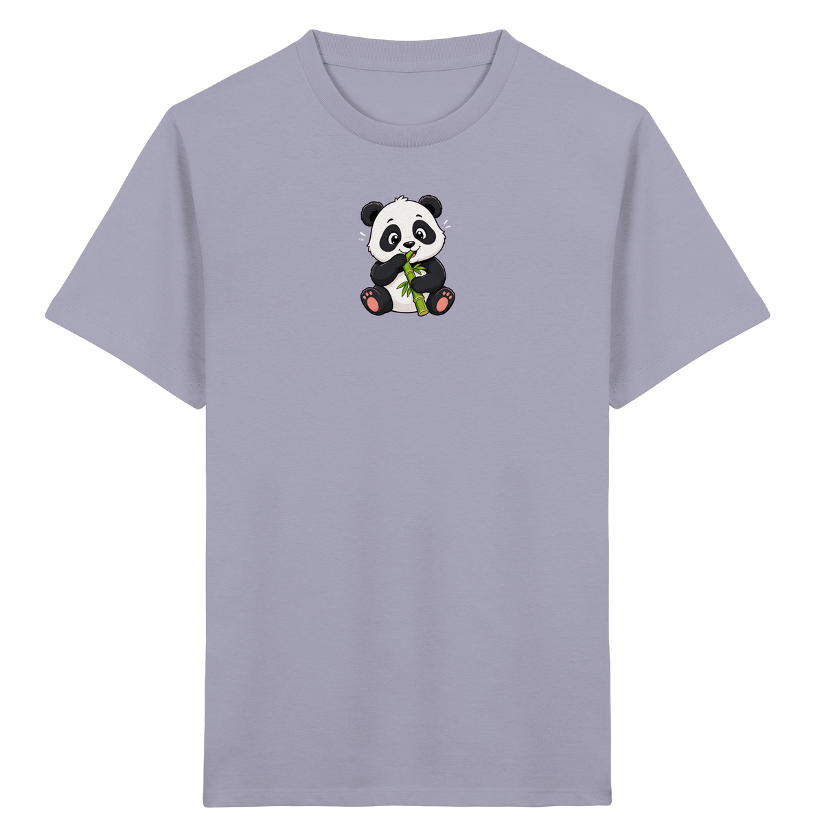 Niedlicher Panda isst Bambus T-Shirt - Kinder Bio T-Shirt