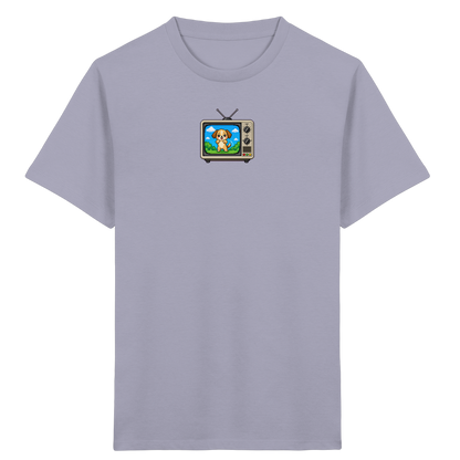 Pixel Hund im Retro Fernseher - Kinder Bio T-Shirt