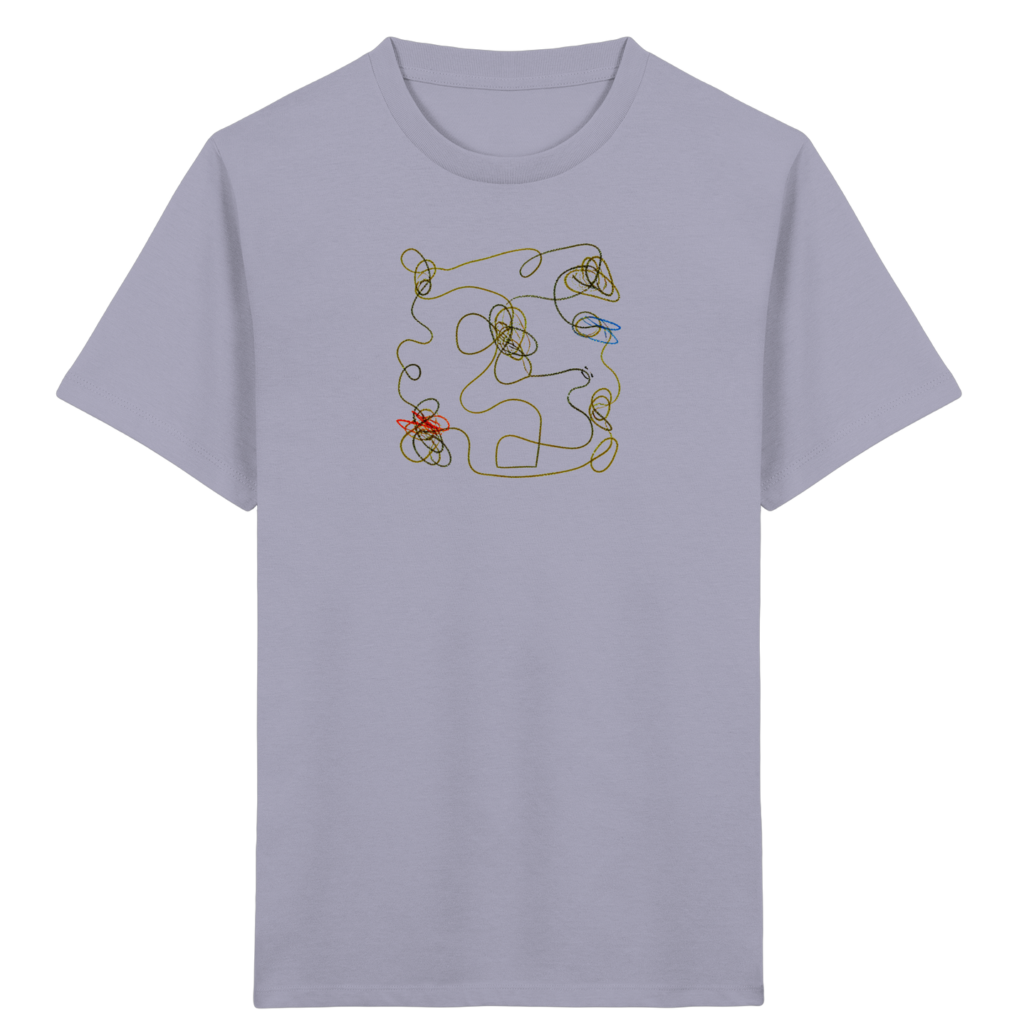 Künstlerisches T-Shirt mit abstraktem Gekritzel - Kinder Bio T-Shirt