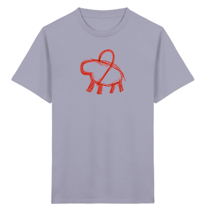 Rostbraunes Capybara mit Ranzen - Kinder Bio T-Shirt