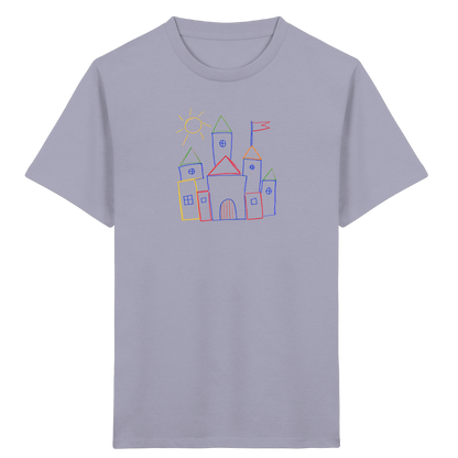 Fröhliches T-Shirt mit Märchenburg Motiv - Kinder Bio T-Shirt