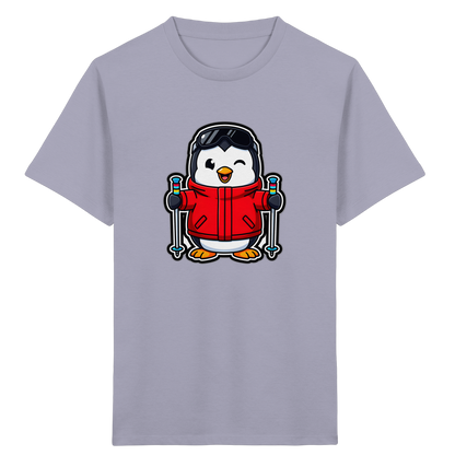 Fröhlicher Pinguin Ski Abenteuer Shirt - Kinder Bio T-Shirt