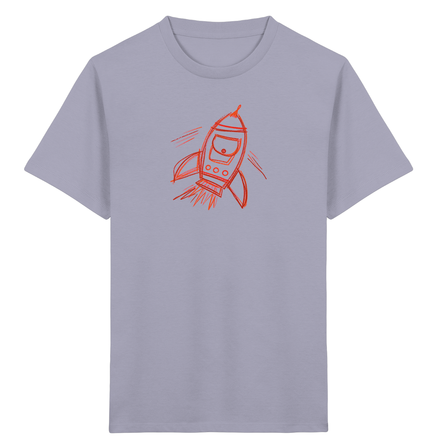 Kupferne Schulrakete mit Ranzenfenster - Kinder Bio T-Shirt