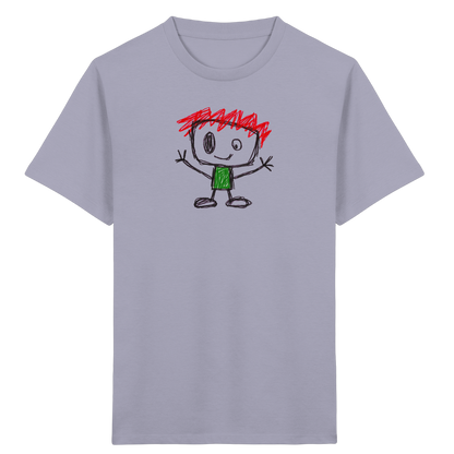 Kritzelkopf mit rotem Strubbelkamm - Kinder Bio T-Shirt