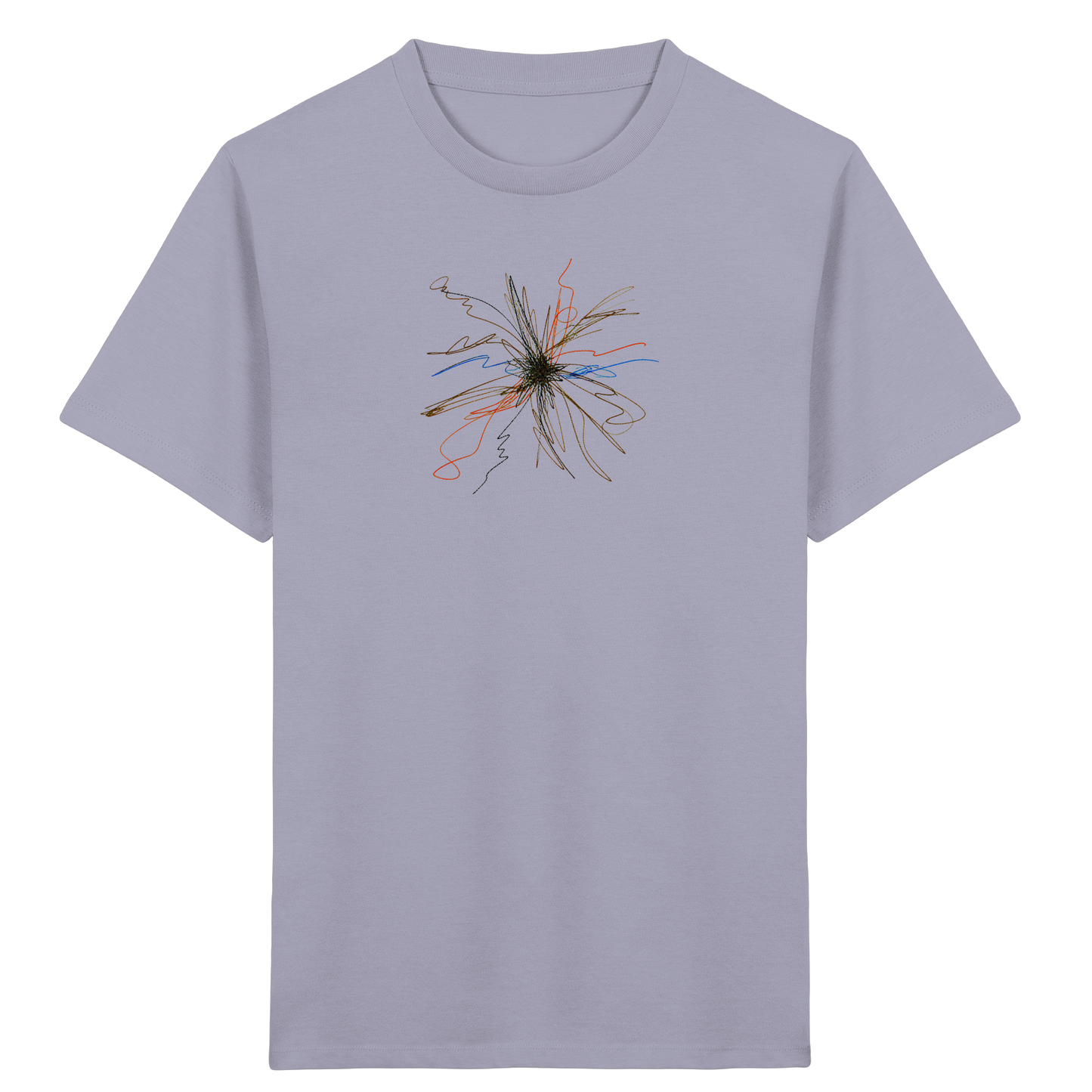 Dynamisches Kunst T-Shirt mit Strahlen - Kinder Bio T-Shirt