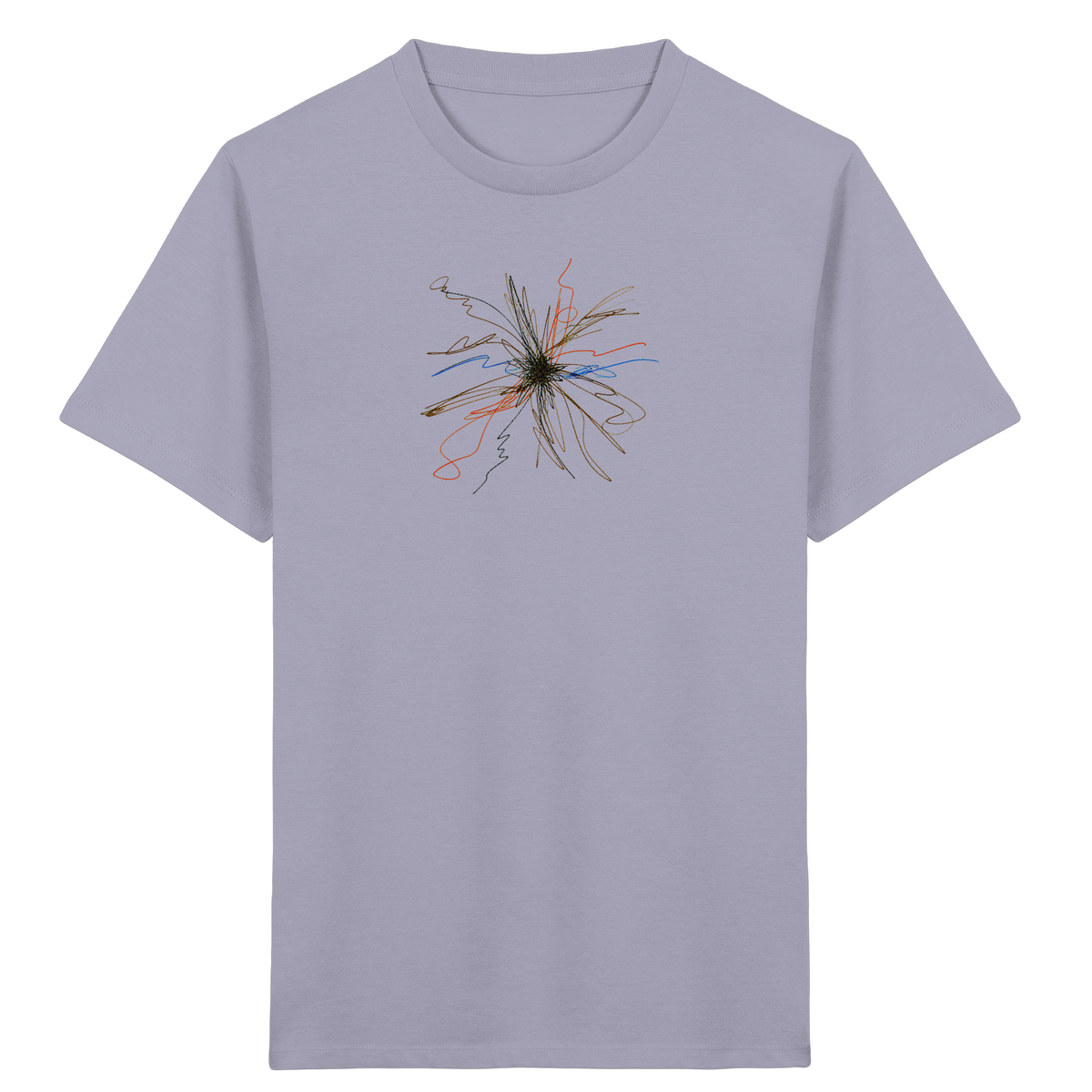 Dynamisches Kunst T-Shirt mit Strahlen - Kinder Bio T-Shirt