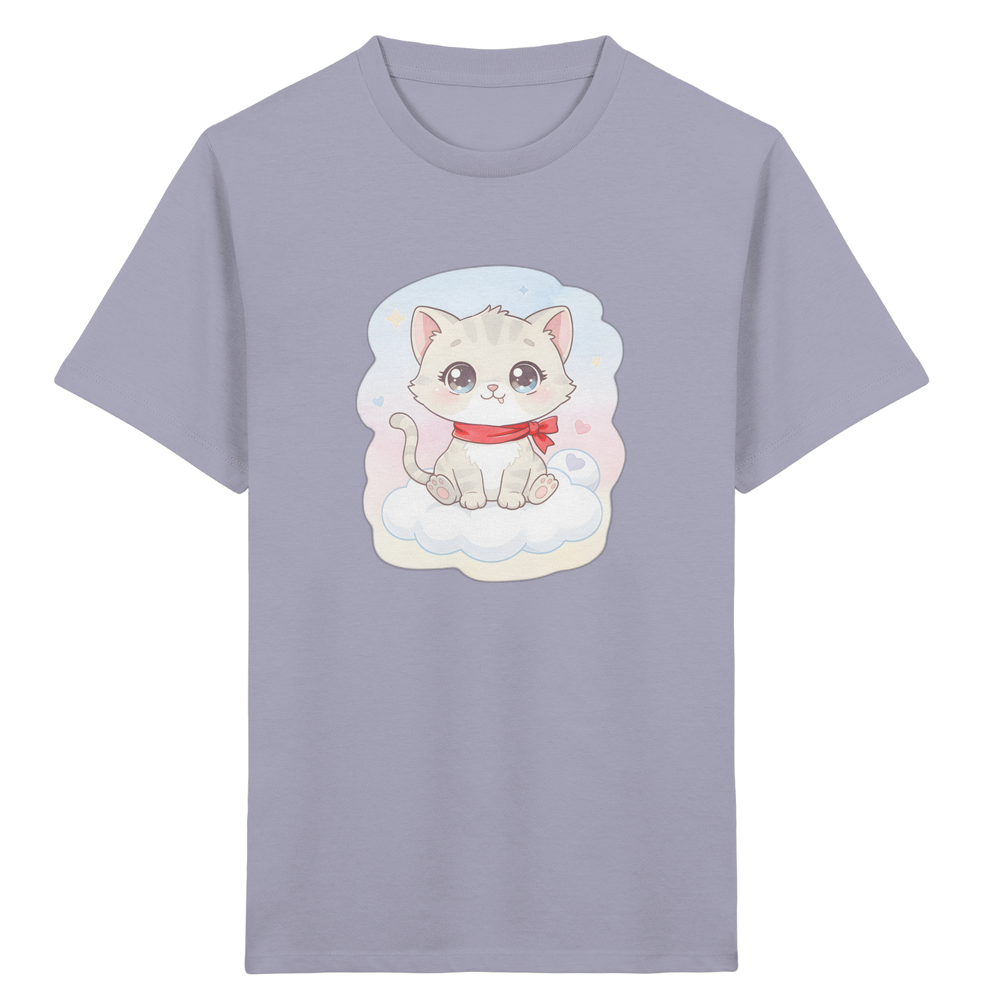 Katze auf Wolke: Süßes Mädchen T-Shirt