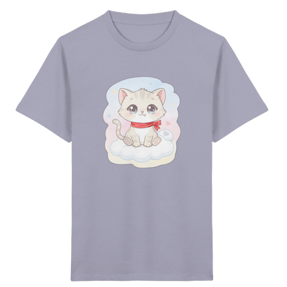 Kinder-T-Shirt mit Katze auf einer Wolke