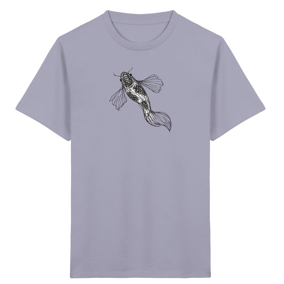 Koi von oben gezeichnet - Kinder Bio T-Shirt
