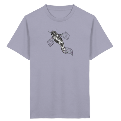 Koi von oben gezeichnet - Kinder Bio T-Shirt