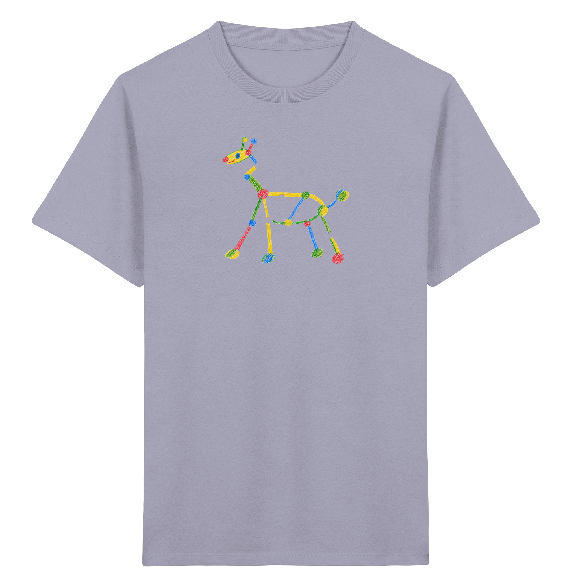Farbpunkt-Giraffe Kinder T-Shirt