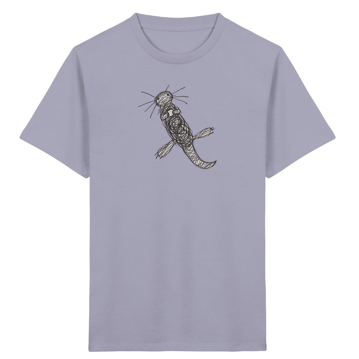 Otter von oben gezeichnet - Kinder Bio T-Shirt