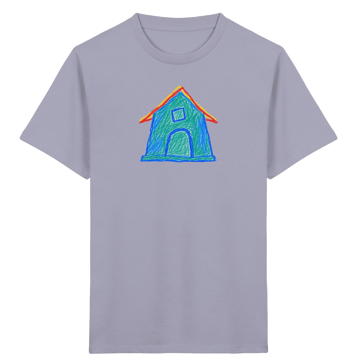 Zweifarbiger Dachbogen Haus - Kinder Bio T-Shirt