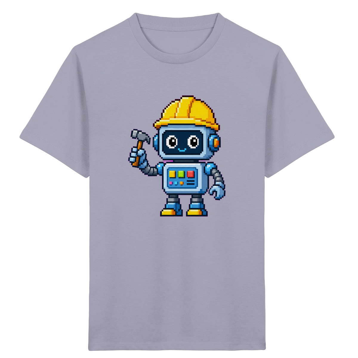 Pixel-Roboter mit Hammer: Retro Kinder-T-Shirt - Kinder T-Shirt