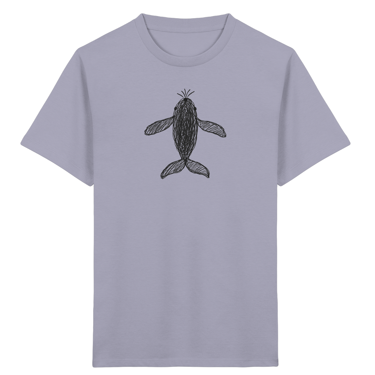 Wal von oben gezeichnet - Kinder Bio T-Shirt